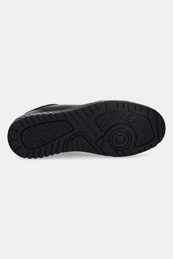Kožne tenisice Tommy Hilfiger TH BASKET CORE LTH FM0FM05629 crna