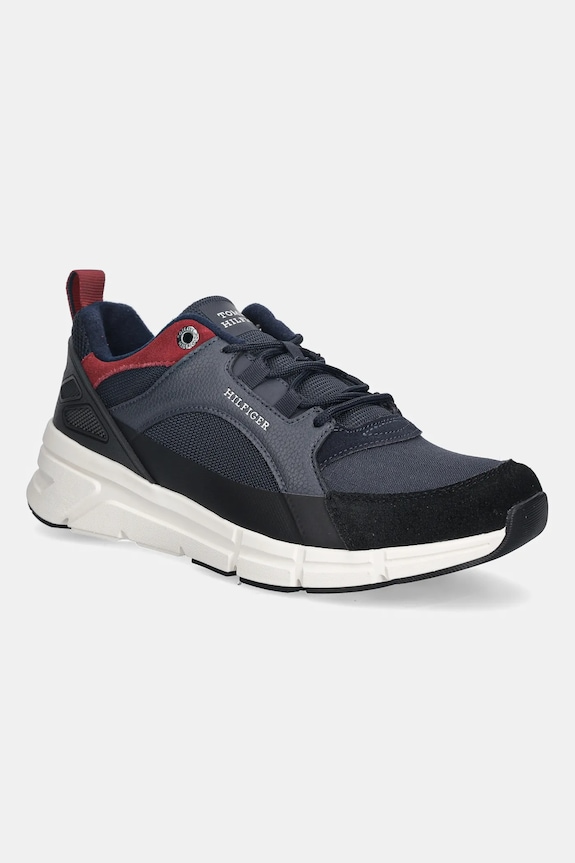 Tenisice Tommy Hilfiger MODERN COMFORT RUN OUTDOOR brušena koža mornarsko plava FM0FM05639