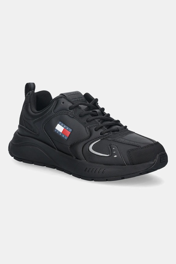 Tenisky Tommy Jeans TJM RUNNER LEATHER iný čierna EM0EM01621