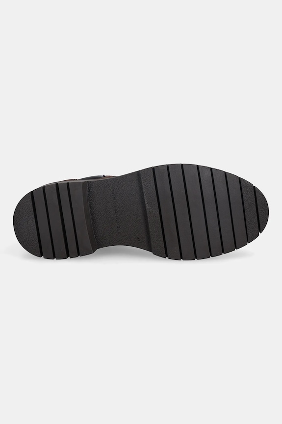 Kožené vysoké topánky Tommy Hilfiger FLEX TH OUTDOOR W NBK BOOT FM0FM05563 hnedá