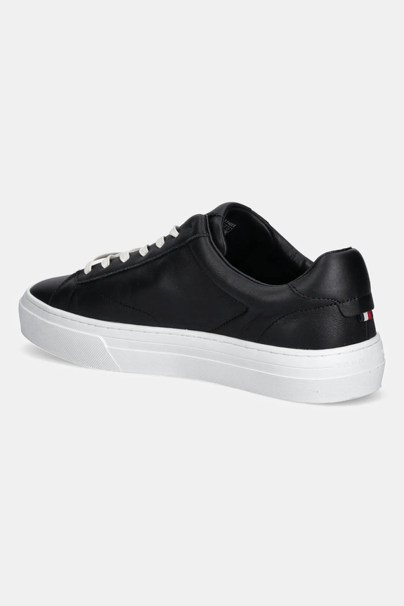 Boty Kožené tenisky Tommy Hilfiger PREMIUM DRESS CUPSOLE LTH FM0FM05572 černá