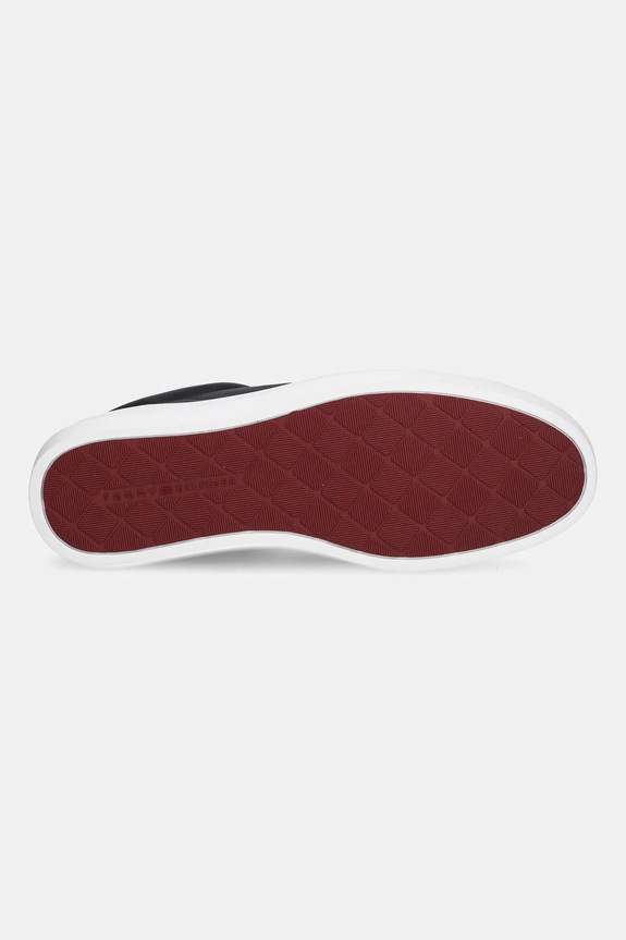 Kožené tenisky Tommy Hilfiger PREMIUM DRESS CUPSOLE LTH FM0FM05572 černá