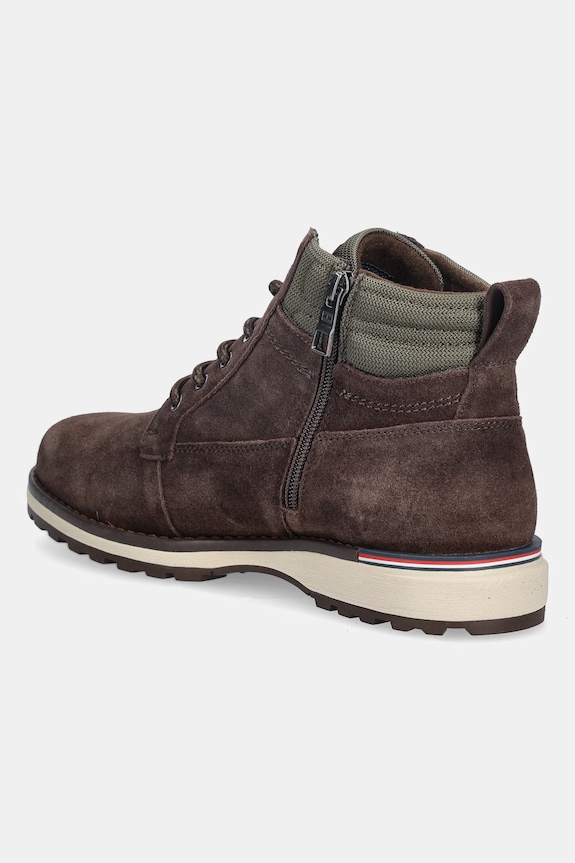 Obuv Kožená obuv Tommy Hilfiger CORPORATE W SUEDE LACE BOOT FM0FM05605 hnedá