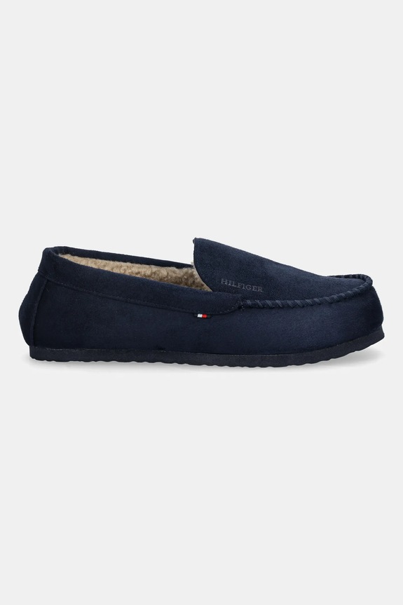 Tommy Hilfiger papuci de casă HILFIGER M SDE DRIVER HOUSE SHOE FM0FM05617 bleumarin AW25