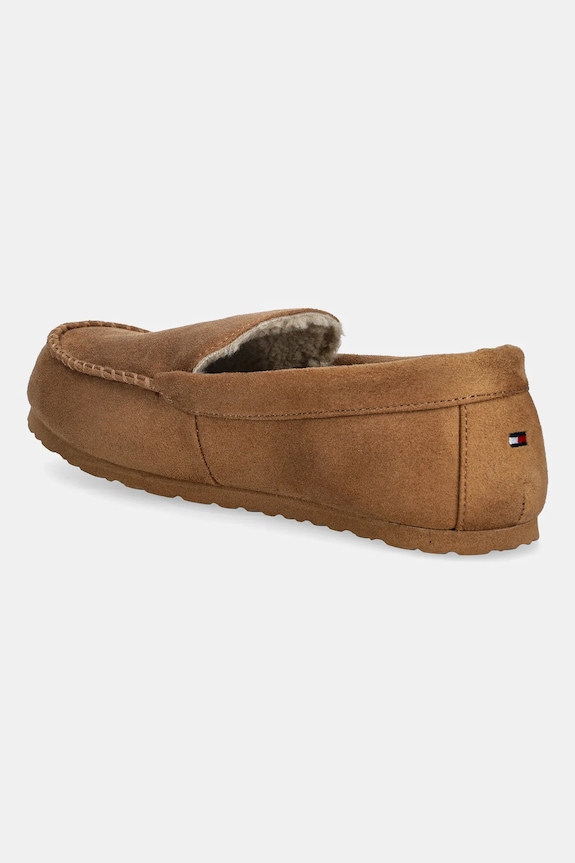 Obuv Papuče Tommy Hilfiger HILFIGER M SDE DRIVER HOUSE SHOE FM0FM05617 hnedá
