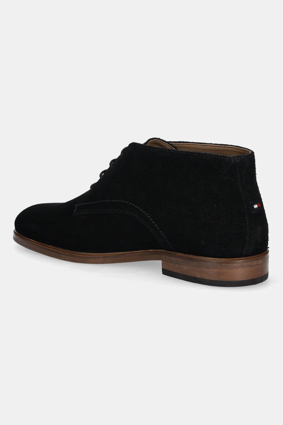 Obutev Gležnjarji iz semiša Tommy Hilfiger HILFIGER DRESS SUEDE BOOT FM0FM05726 črna