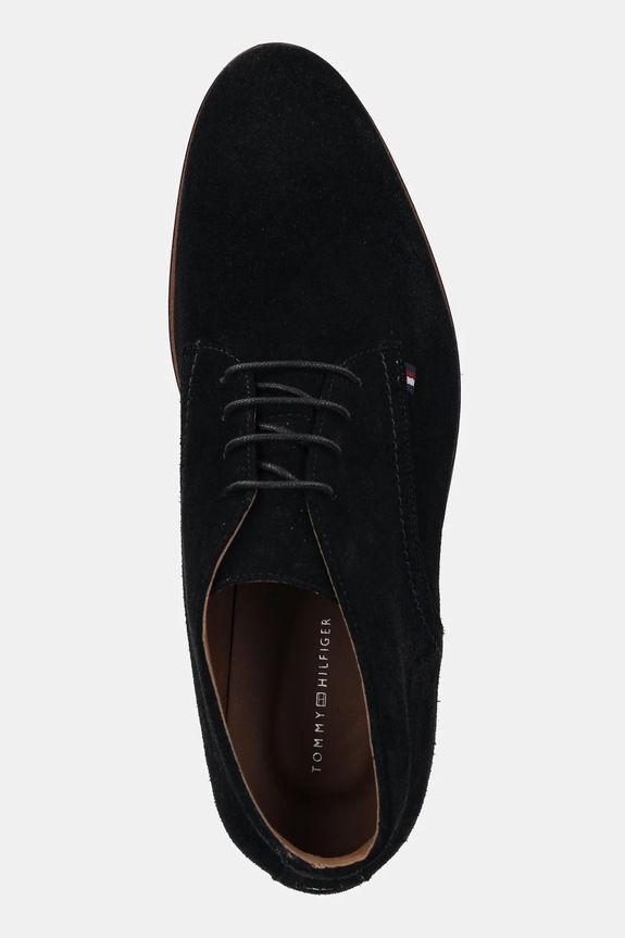 Gležnjarji iz semiša Tommy Hilfiger HILFIGER DRESS SUEDE BOOT črna FM0FM05726