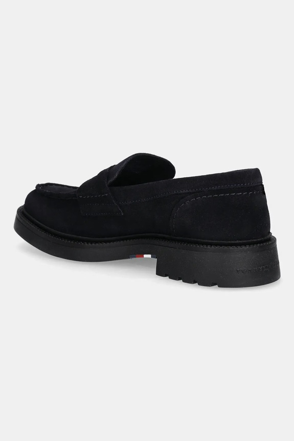 Obuv Semišové mokasíny Tommy Hilfiger HILFIGER COMFORT LWT SDE LOAFER FM0FM05727 tmavomodrá