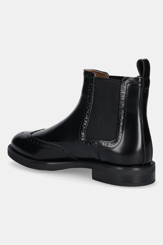 Obuwie Tommy Hilfiger sztyblety skórzane HILFIGER VOGUE LTH A BROGUE BOOT FM0FM05765 czarny