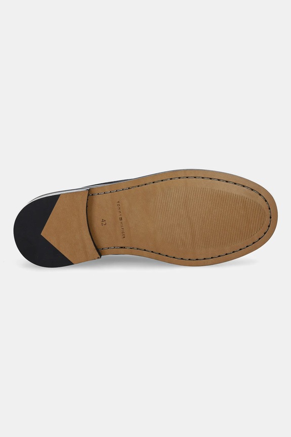 Tommy Hilfiger bőr mokaszin CLASSIC HIGH HILFIGER LTH LOAFER FM0FM05769 barna