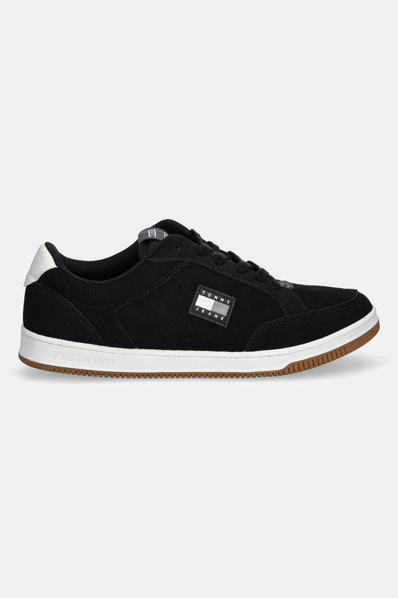 Semišové tenisky Tommy Jeans TJM CUPSOLE LONG LACE SKATE EM0EM01602 čierna AW25