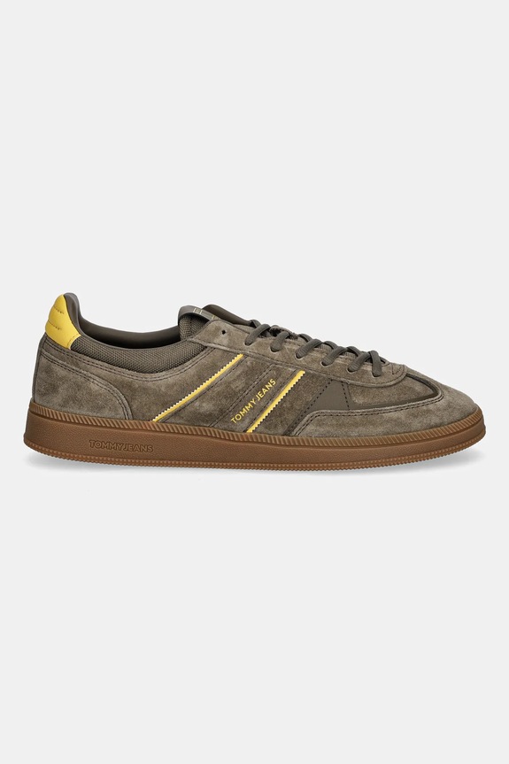 Semišové tenisky Tommy Jeans THE GREENWICH EDGE SUEDE EM0EM01609 zelená AW25