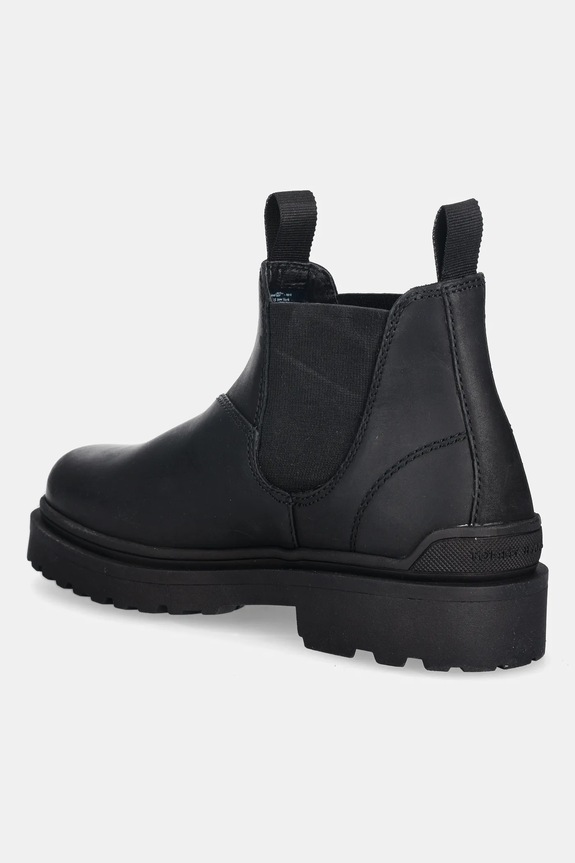 Încălțăminte Tommy Jeans cizme de piele TJM CHELSEA LEATHER EM0EM01630 negru