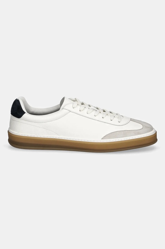 BOSS sneakersy skórzane BECKHAM X BOSS 50549408.120 biały AW25
