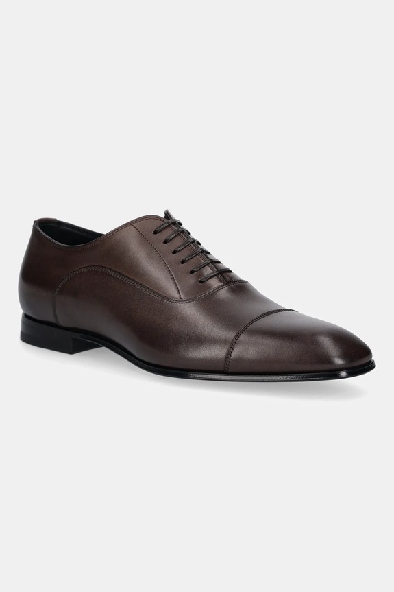 BOSS bőr félcipő Quillon elegáns barna 50546774.209