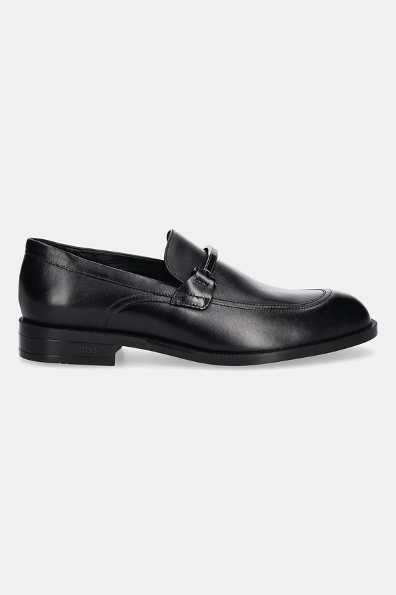 Шкіряні мокасини BOSS Tayil 50548210.001 чорний AW25