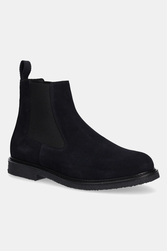 BOSS stivaletti chelsea in camoscio Kope pelle scamosciata blu navy 50548076.401