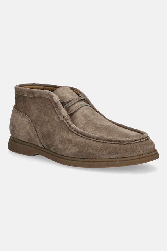 BOSS buty zamszowe Sienne skóra zamszowa brązowy 50548119.265