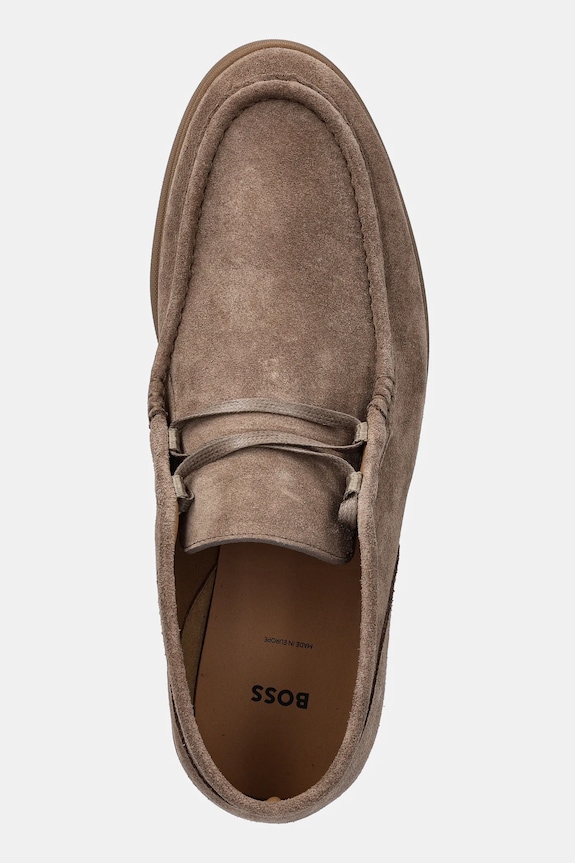 BOSS buty zamszowe Sienne brązowy 50548119.265
