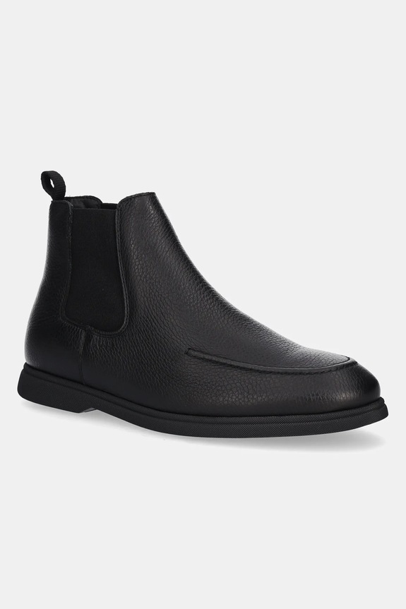 Kožne gležnjače BOSS Sienne casual crna 50548107.005