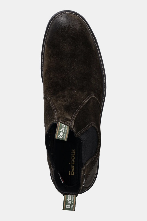 Barbour stivaletti chelsea in camoscio Patton marrone MFO0771BR98