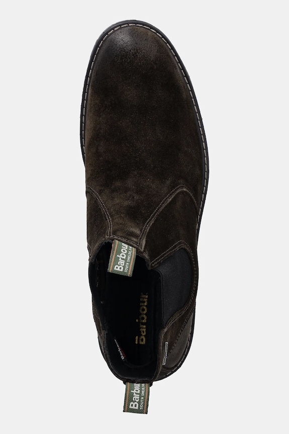 Barbour stivaletti chelsea in camoscio Patton marrone MFO0771BR98