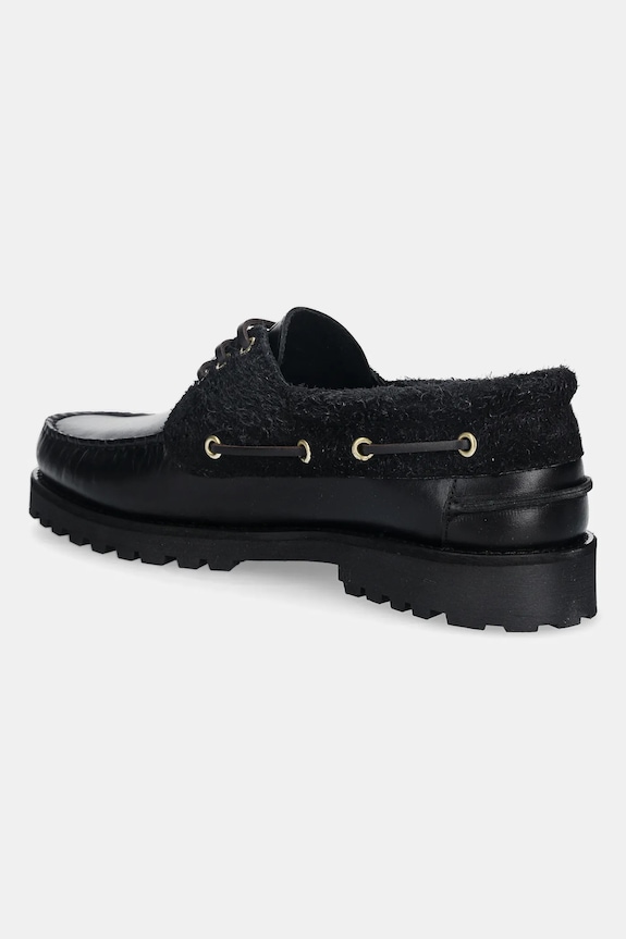 Obuwie Barbour półbuty skórzane Deck MFO0795BK51 czarny