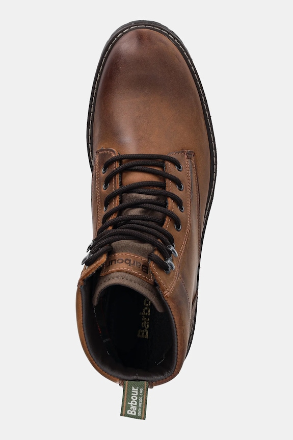 Kožené vysoké topánky Barbour Harrison hnedá MFO0816BR78