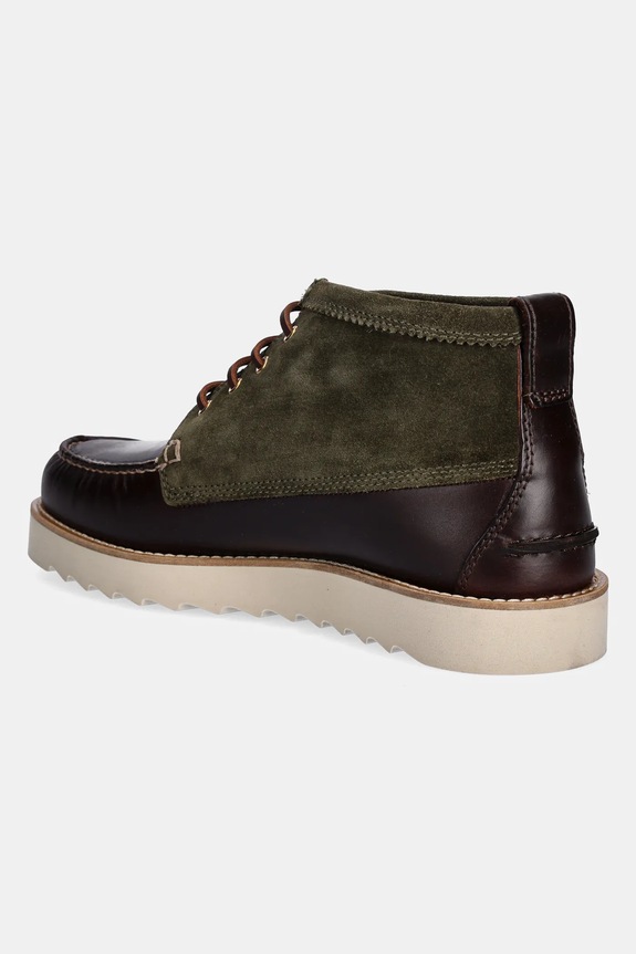 Obuwie Barbour buty wysokie skórzane Hadston MFO0822OL32 brązowy