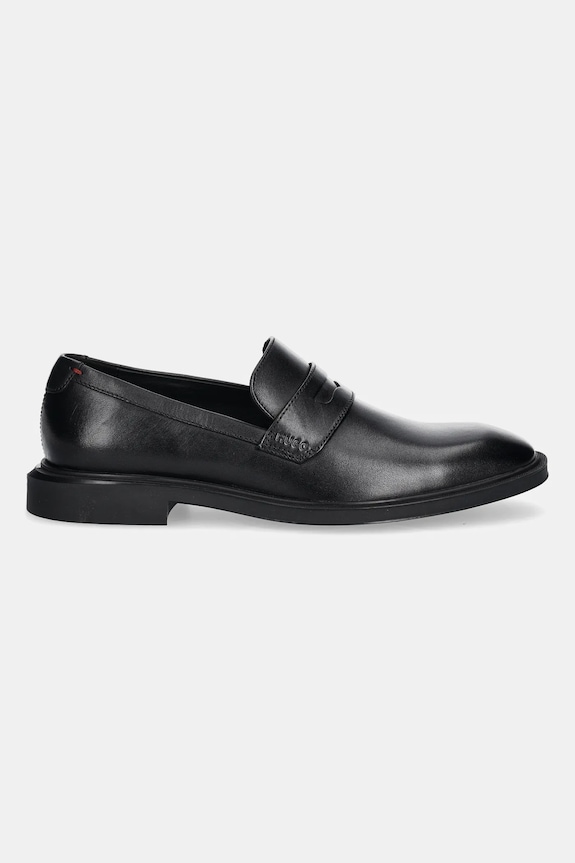 HUGO mokasyny skórzane Gryff 50548435.001 czarny AW25