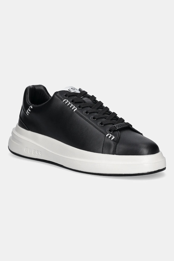Sneakers Guess ELBA επικαλυμμένο δέρμα μαύρο FMTLBA.LEA12.BLACK