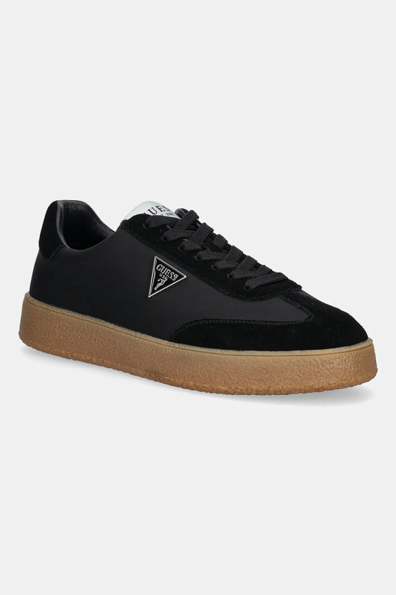 Δερμάτινα sneakers Guess WIMAN επικαλυμμένο δέρμα μαύρο FMTWIM.LEA12.BLACK