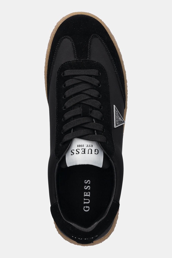 Δερμάτινα sneakers Guess WIMAN μαύρο FMTWIM.LEA12.BLACK