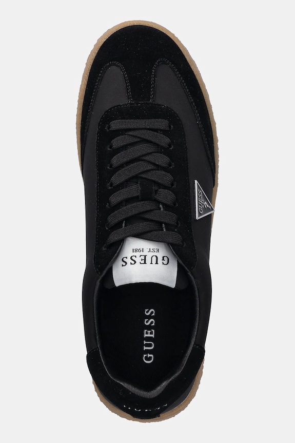 Δερμάτινα sneakers Guess WIMAN μαύρο FMTWIM.LEA12.BLACK
