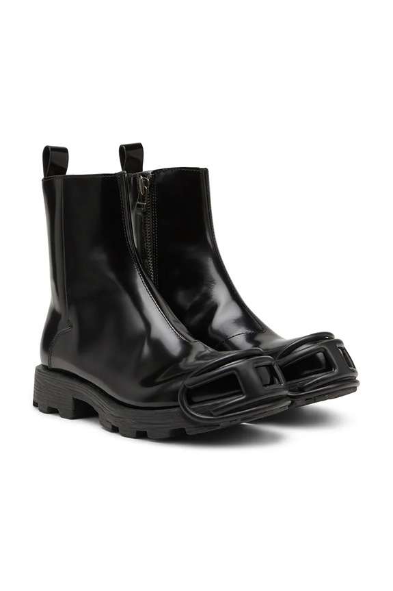 Δερμάτινες μπότες Diesel D-Hammer Bt Zip D Y03254.P5268.H0015 μαύρο AA00