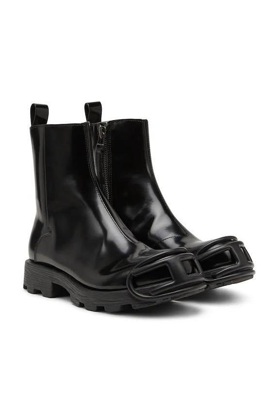 Δερμάτινες μπότες Diesel D-Hammer Bt Zip D Y03254.P5268.H0015 μαύρο AA00