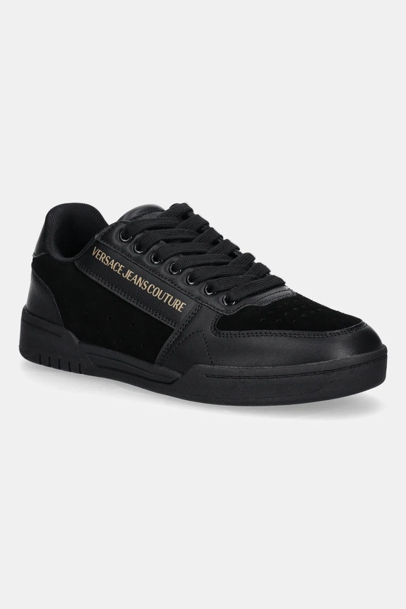 Tenisice Versace Jeans Couture imitacija zrnate kože crna 79YA3SD4.ZPB39.899