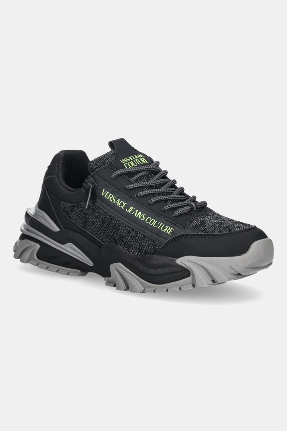 Sneakers Versace Jeans Couture απομίμηση λείου δέρματος γκρί 79YA3SI5.ZSC89.U73