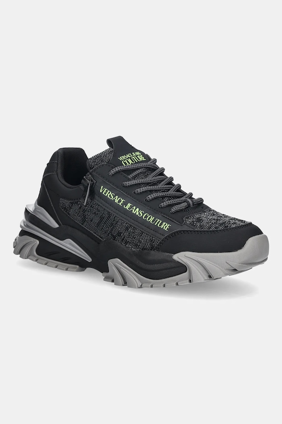 Sneakers Versace Jeans Couture απομίμηση λείου δέρματος γκρί 79YA3SI5.ZSC89.U73