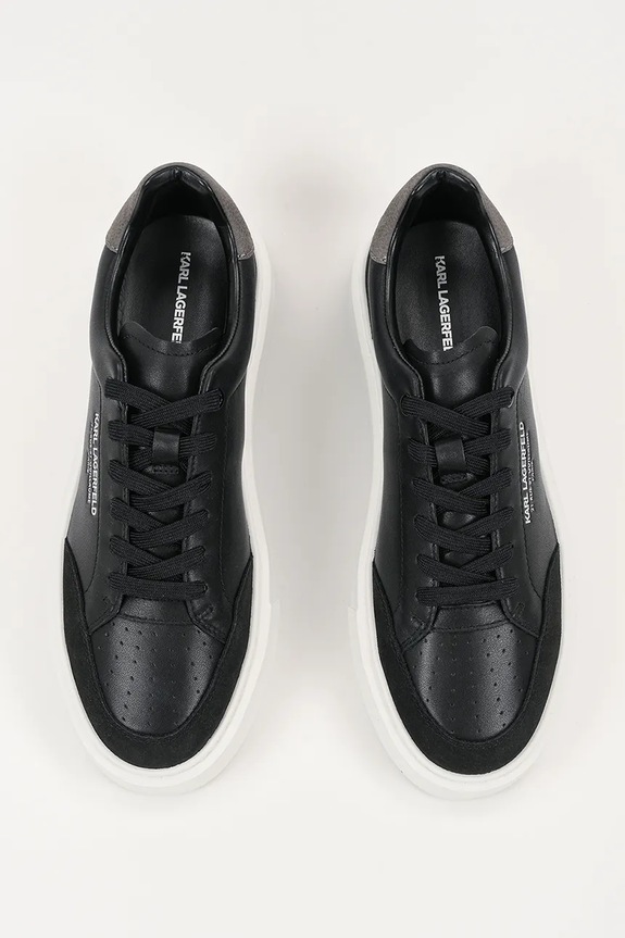 Karl Lagerfeld sneakersy skórzane MAXI KUP RSG czarny KL52241.300