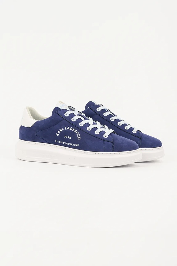 Karl Lagerfeld sneakersy nubukowe KAPRI MENS KL52537A.2BB granatowy AW25