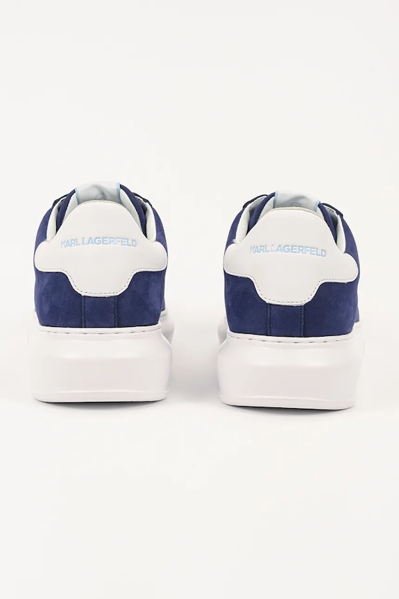 Obuwie Karl Lagerfeld sneakersy nubukowe KAPRI MENS KL52537A.2BB granatowy