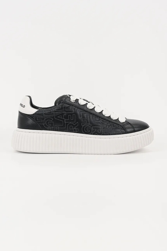 Karl Lagerfeld sneakersy skórzane KAPRIKA skóra zamszowa czarny KL24224.300