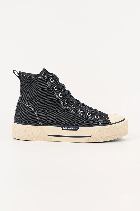 Πάνινα παπούτσια Karl Lagerfeld KAMPUS MAX υφασμάτινο μαύρο KL50455D.DAA