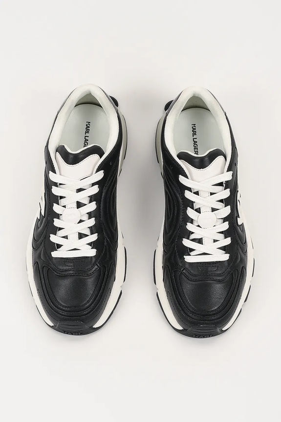 Δερμάτινα sneakers Karl Lagerfeld ORION μαύρο KL55524.000