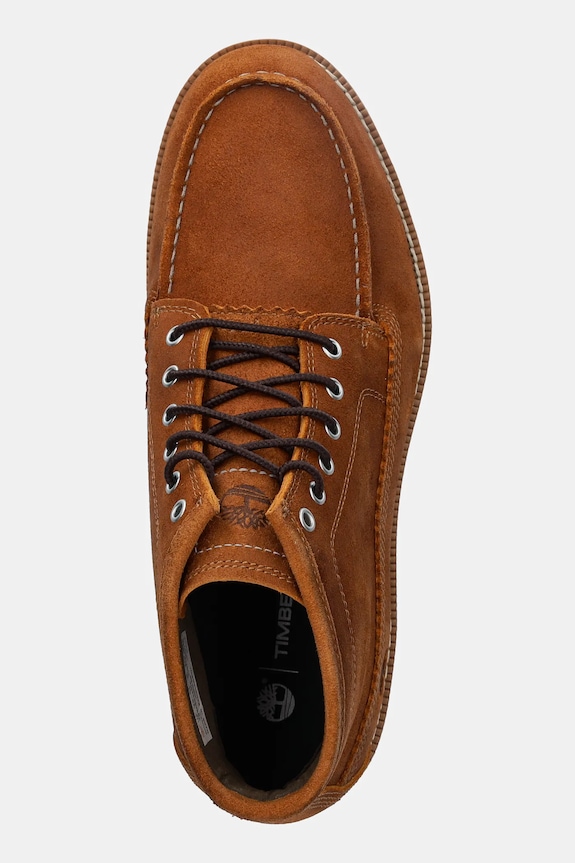 Timberland scarpe in camoscio Britton Mills Mid marrone TB0A6CEPEIZ1
