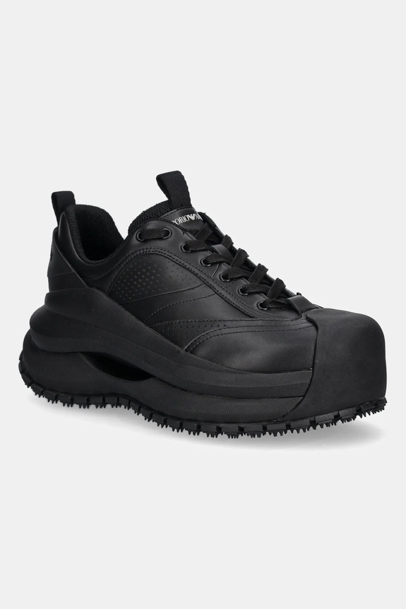 Emporio Armani sneakersy syntetyczny czarny EM003035.AF18226.MC105
