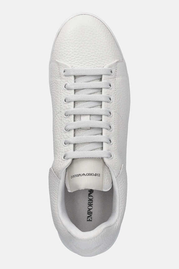 Usnjene superge Emporio Armani bela EM003663.AF19999.U0001