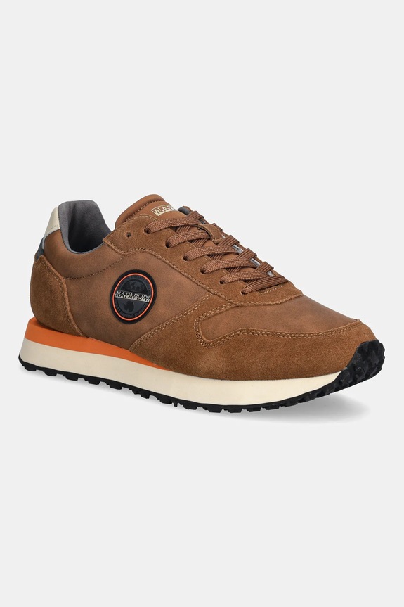 Sneakers Napapijri F5NOVA01/NUS απομίμηση λείου δέρματος καφέ NP0A88X3.NC1