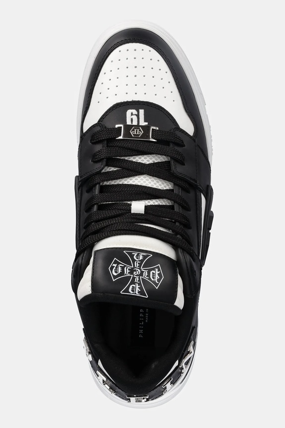 Kožne tenisice Philipp Plein Lo-Top crna USC0824.PLE075N.0102